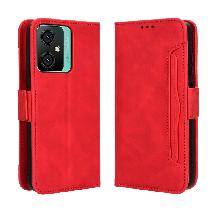 For Blackview Oscal C70 Skin Feel Calf Texture Card Slots Leather Phone Case(Red) - More Brand by PMC TechLife | Online Shopping South Africa | PMC TechLife