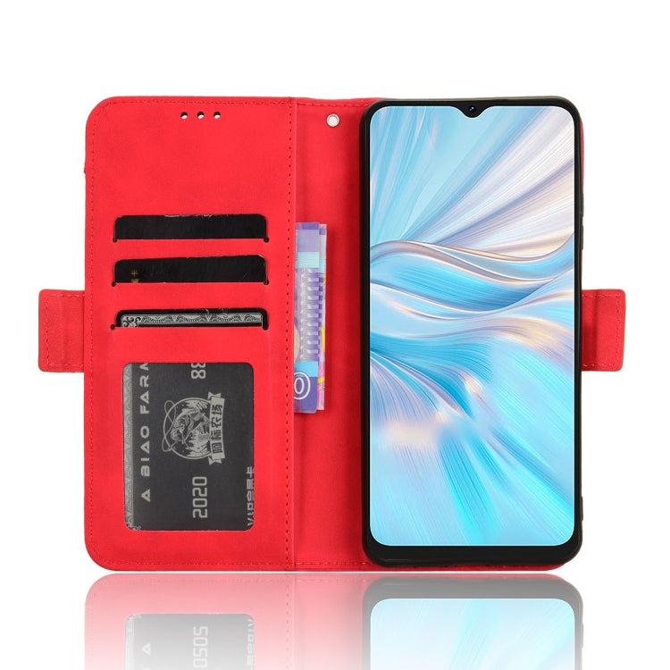 For Blackview Oscal C70 Skin Feel Calf Texture Card Slots Leather Phone Case(Red) - More Brand by PMC TechLife | Online Shopping South Africa | PMC TechLife