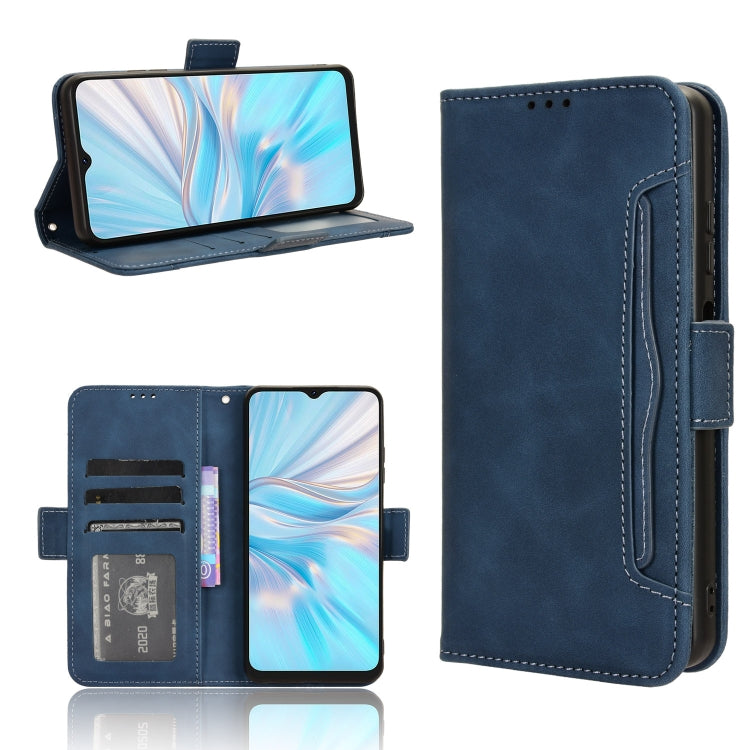 For Blackview Oscal C70 Skin Feel Calf Texture Card Slots Leather Phone Case(Blue) - free shipping - PMC TechLife - Order now!