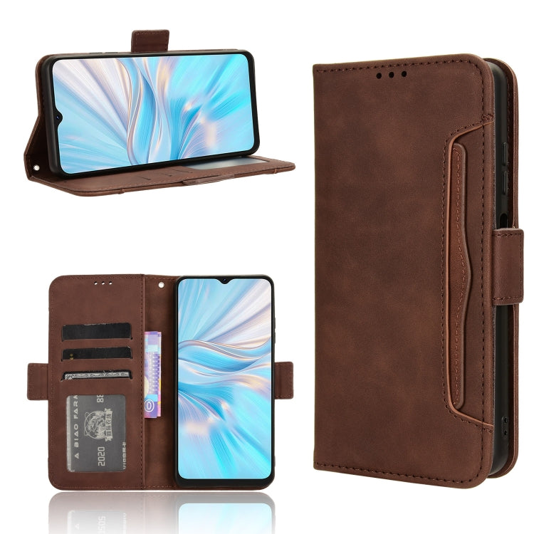 For Blackview Oscal C70 Skin Feel Calf Texture Card Slots Leather Phone Case(Brown) - More Brand by PMC TechLife | Online Shopping South Africa | PMC TechLife