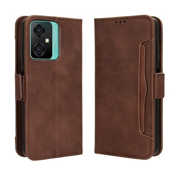 For Blackview Oscal C70 Skin Feel Calf Texture Card Slots Leather Phone Case(Brown)