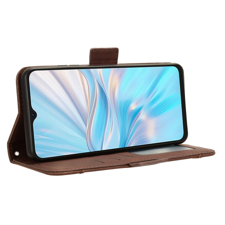 For Blackview Oscal C70 Skin Feel Calf Texture Card Slots Leather Phone Case(Brown) - More Brand by PMC TechLife | Online Shopping South Africa | PMC TechLife