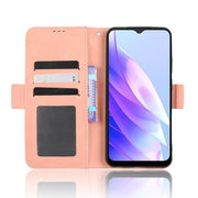 For Blackview A52 / A52 Pro Skin Feel Calf Texture Card Slots Leather Phone Case(Pink)