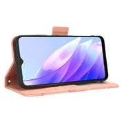 For Blackview A52 / A52 Pro Skin Feel Calf Texture Card Slots Leather Phone Case(Pink)