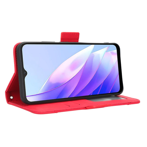 For Blackview A52 / A52 Pro Skin Feel Calf Texture Card Slots Leather Phone Case(Red)