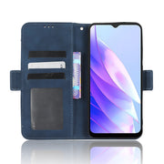 For Blackview A52 / A52 Pro Skin Feel Calf Texture Card Slots Leather Phone Case(Blue)
