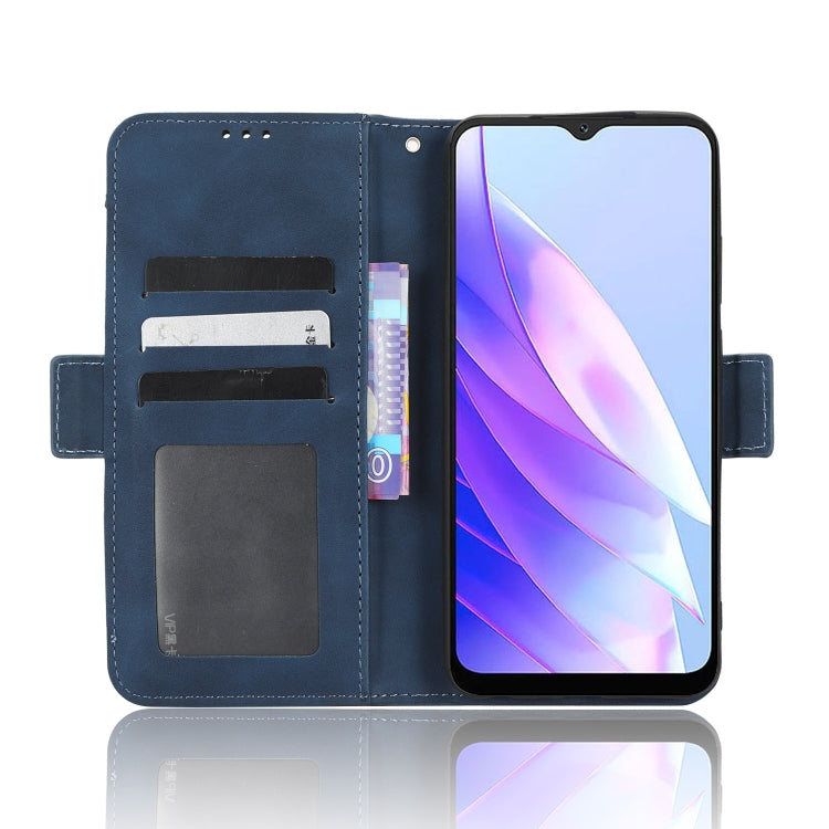 For Blackview A52 / A52 Pro Skin Feel Calf Texture Card Slots Leather Phone Case(Blue)