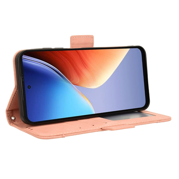 For Blackview A96 Skin Feel Calf Texture Card Slots Leather Phone Case(Pink)