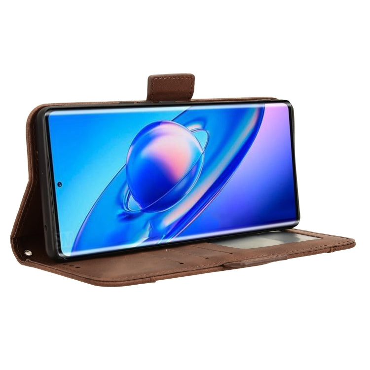 For Blackview A200 Pro Skin Feel Calf Texture Card Slots Leather Phone Case(Brown) - More Brand by PMC TechLife | Online Shopping South Africa | PMC TechLife