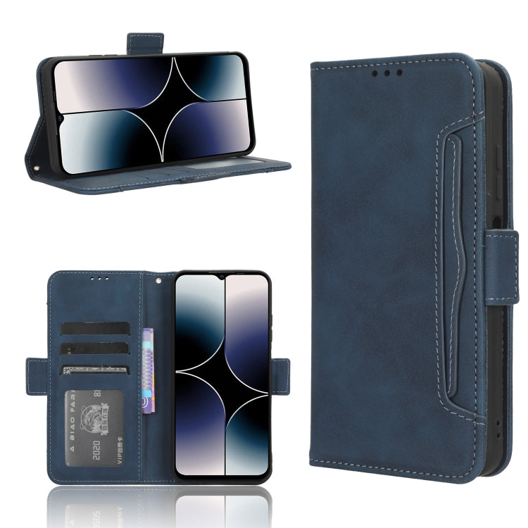 For Ulefone Note 16 Pro Skin Feel Calf Texture Card Slots Leather Phone Case(Blue) - Ulefone Cases by PMC Jewellery | Online Shopping South Africa | PMC Jewellery | Buy Now Pay Later Mobicred