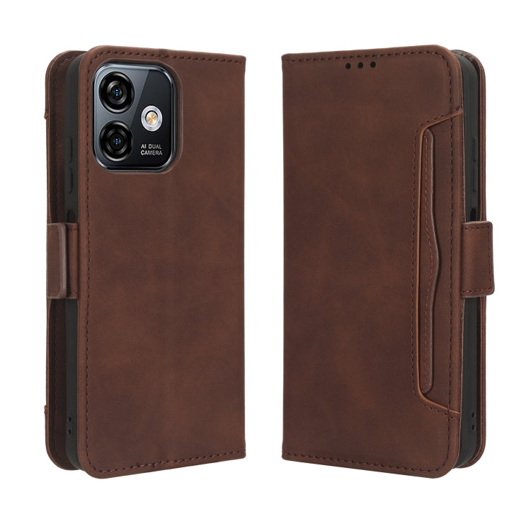 For Ulefone Note 16 Pro Skin Feel Calf Texture Card Slots Leather Phone Case(Brown) - Ulefone Cases by PMC Jewellery | Online Shopping South Africa | PMC Jewellery | Buy Now Pay Later Mobicred