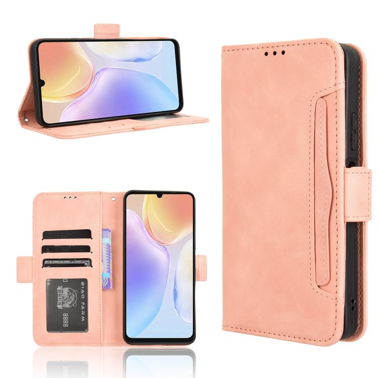 For Ulefone Note 20 Pro Skin Feel Calf Texture Card Slots Leather Phone Case(Pink) - Ulefone Cases by PMC TechLife | Online Shopping South Africa | PMC TechLife | Buy Now Pay Later Mobicred