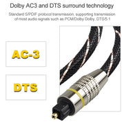 5m EMK OD6.0mm Square Port to Round Port Set-top Box Digital Audio Optical Fiber Connecting Cable