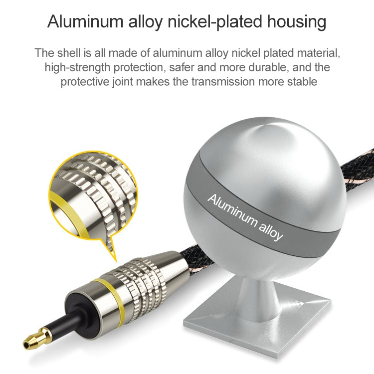 5m EMK OD6.0mm Square Port to Round Port Set-top Box Digital Audio Optical Fiber Connecting Cable