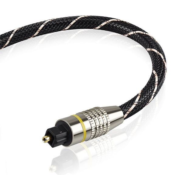 10m EMK OD6.0mm Square Port to Round Port Set-top Box Digital Audio Optical Fiber Connecting Cable