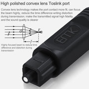 25m EMK OD4.0mm Square Port to Square Port Digital Audio Speaker Optical Fiber Connecting Cable(Black)