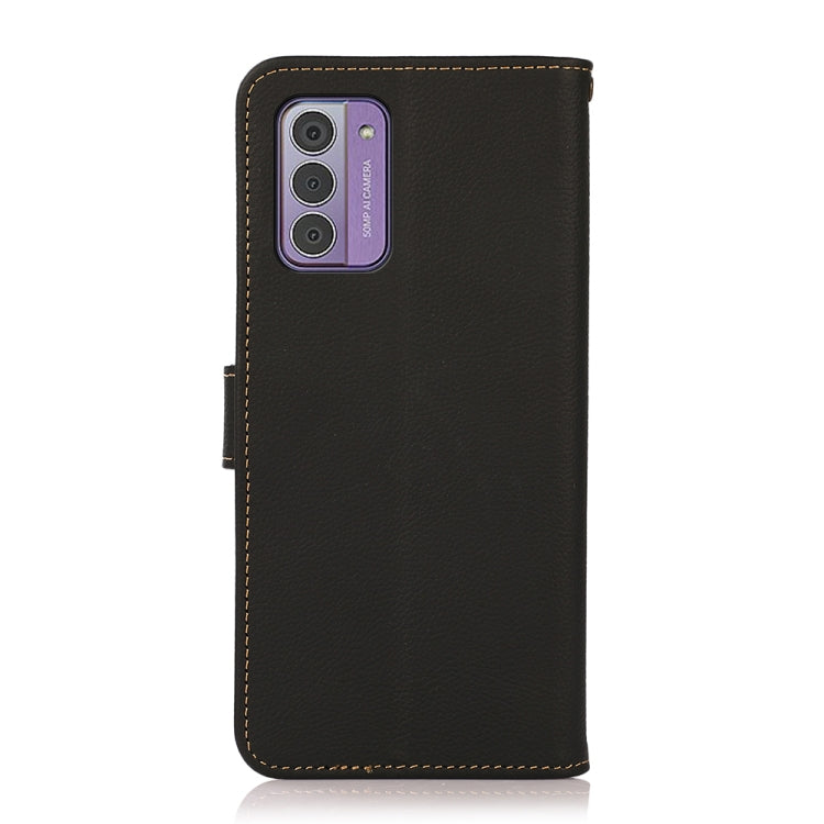 For Nokia G42 KHAZNEH Custer Genuine Leather RFID Phone Case(Black) - Nokia Cases by PMC TechLife | Online Shopping South Africa | PMC TechLife | Buy Now Pay Later Mobicred