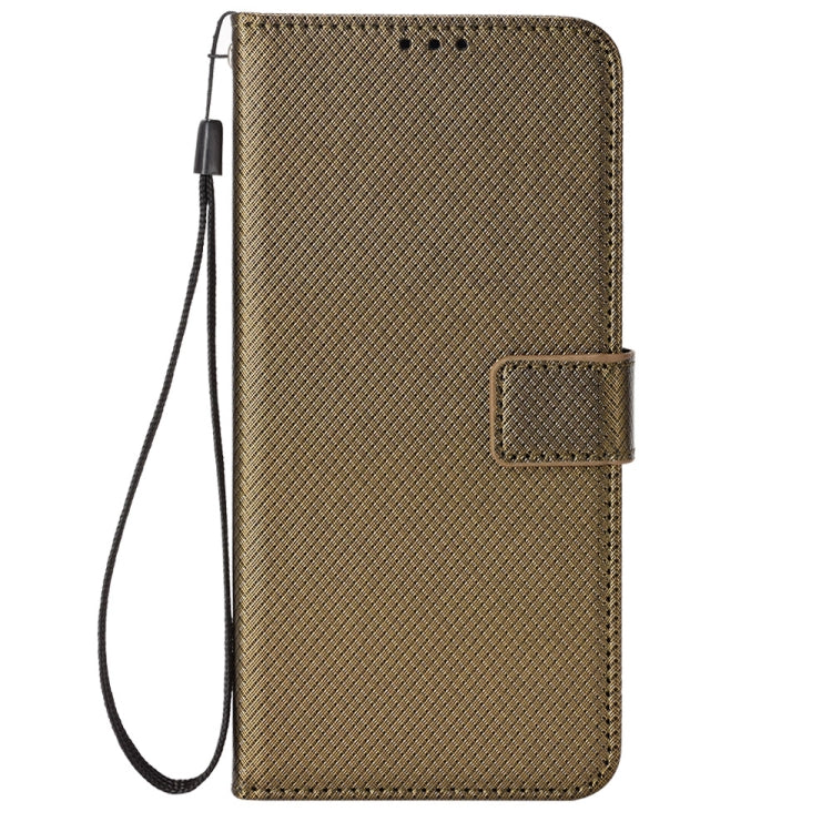 For Blackview Oscal C30 / C30 Pro Diamond Texture Leather Phone Case(Brown) - More Brand by PMC TechLife | Online Shopping South Africa | PMC TechLife