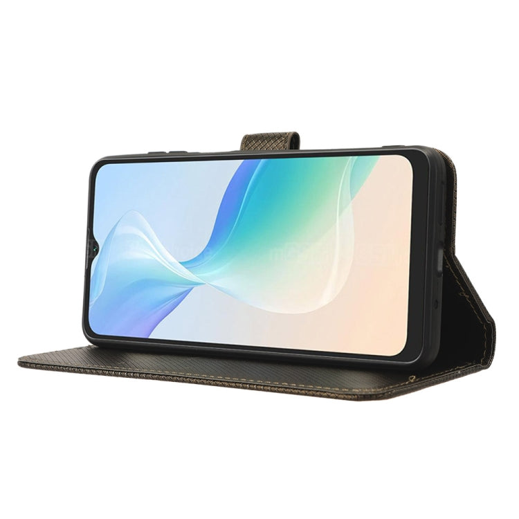 For Blackview Oscal C30 / C30 Pro Diamond Texture Leather Phone Case(Brown) - More Brand by PMC TechLife | Online Shopping South Africa | PMC TechLife