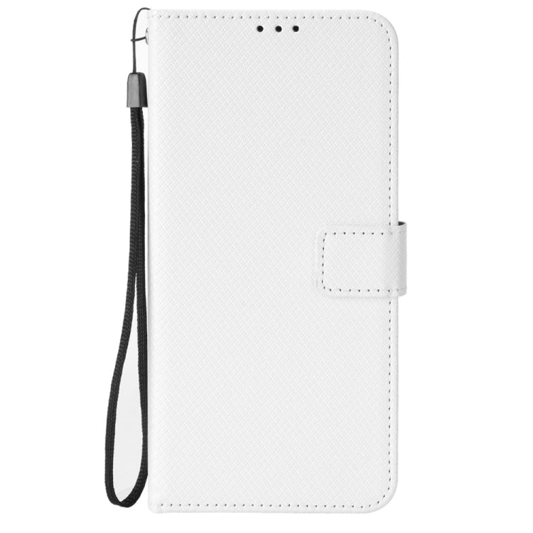 For Blackview Oscal C70 Diamond Texture Leather Phone Case(White) - More Brand by PMC TechLife | Online Shopping South Africa | PMC TechLife