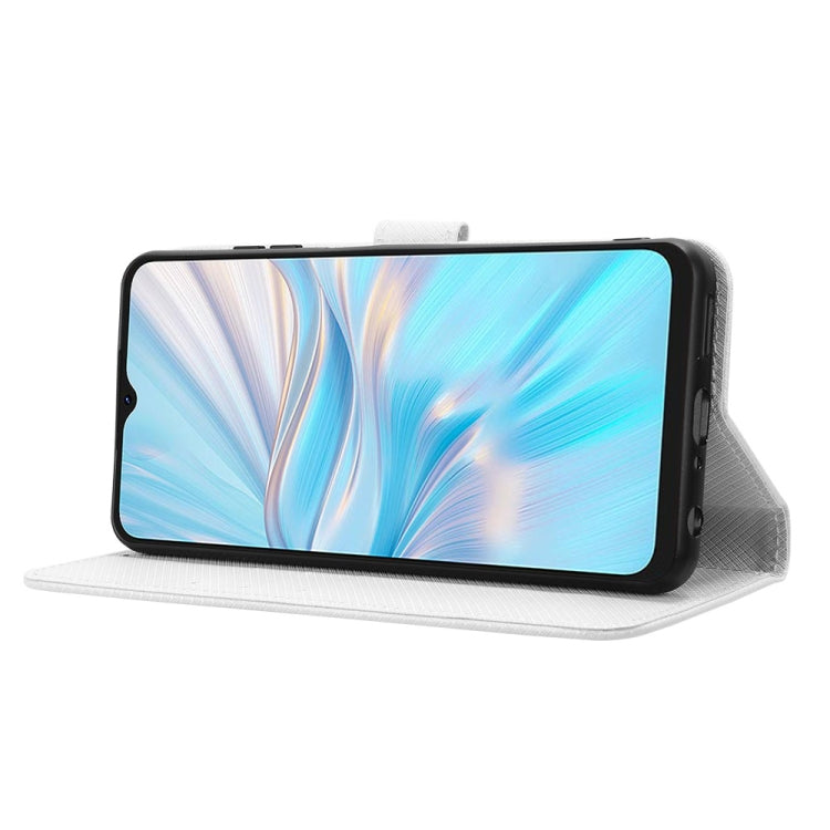 For Blackview Oscal C70 Diamond Texture Leather Phone Case(White) - More Brand by PMC TechLife | Online Shopping South Africa | PMC TechLife