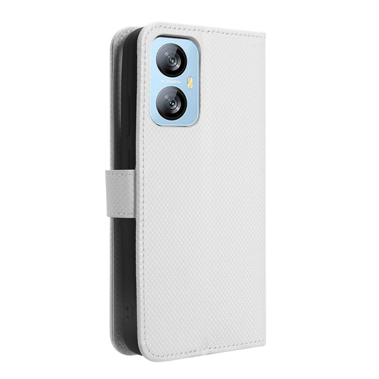For Blackview A52 / A52 Pro Diamond Texture Leather Phone Case(White) - More Brand by PMC TechLife | Online Shopping South Africa | PMC TechLife