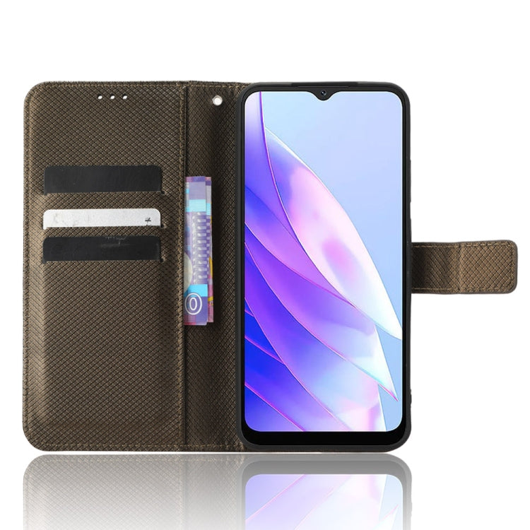 For Blackview A52 / A52 Pro Diamond Texture Leather Phone Case(Brown) - More Brand by PMC TechLife | Online Shopping South Africa | PMC TechLife | Buy Now Pay Later Mobicred