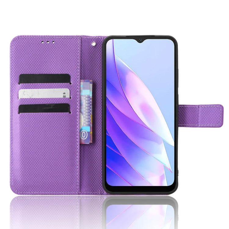 For Blackview A52 / A52 Pro Diamond Texture Leather Phone Case(Purple) - More Brand by PMC TechLife | Online Shopping South Africa | PMC TechLife