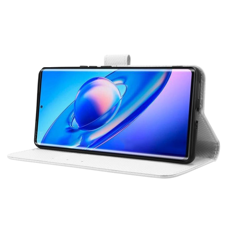 For Blackview A200 Pro Diamond Texture Leather Phone Case(White) - More Brand by PMC TechLife | Online Shopping South Africa | PMC TechLife