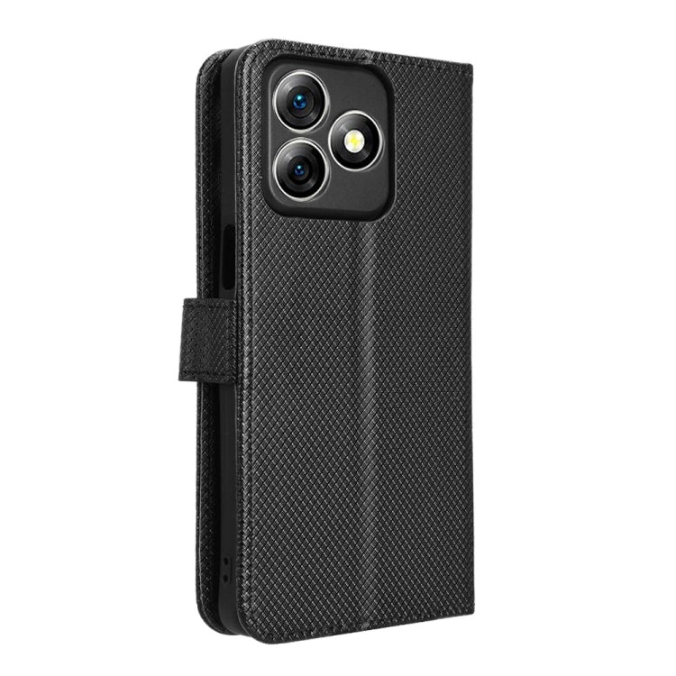 For Ulefone Note 18 Ultra Diamond Texture Leather Phone Case(Black)