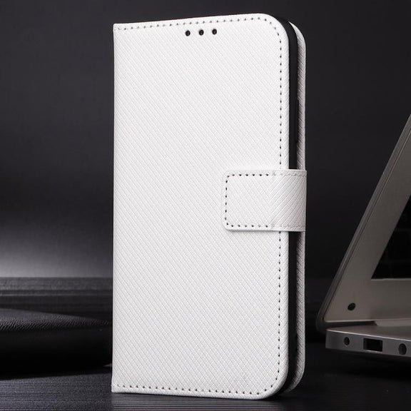 For Ulefone Note 20 Pro Diamond Texture Leather Phone Case(White)