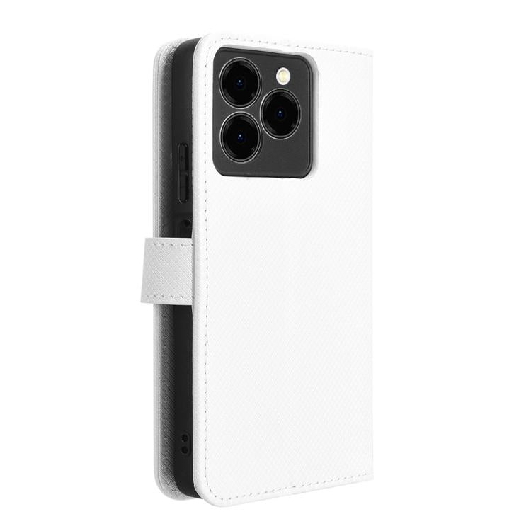 For Ulefone Note 20 Pro Diamond Texture Leather Phone Case(White)
