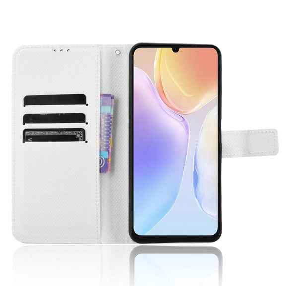 For Ulefone Note 20 Pro Diamond Texture Leather Phone Case(White)
