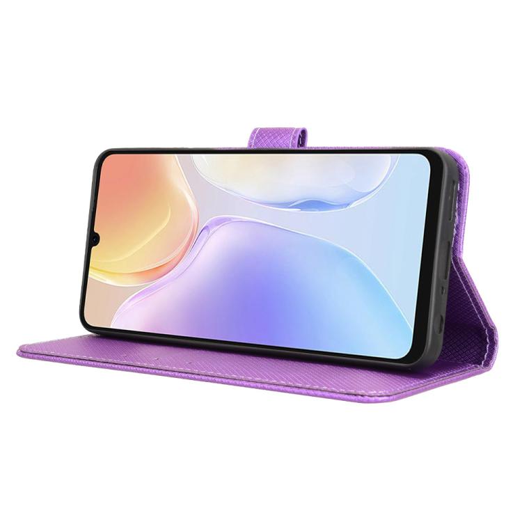 For Ulefone Note 20 Pro Diamond Texture Leather Phone Case(Purple)