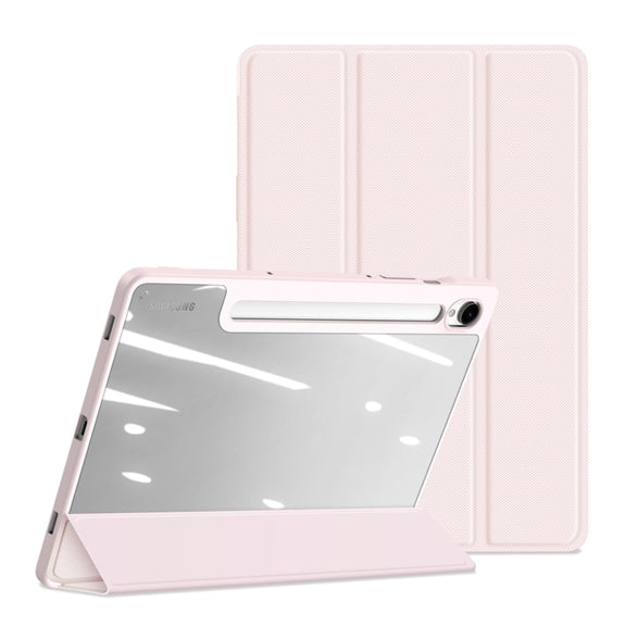 For Samsung Galaxy Tab S9 DUX DUCIS TOBY Series Antiskid Leather Tablet Case with Sleep / Wake-up Function(Pink)