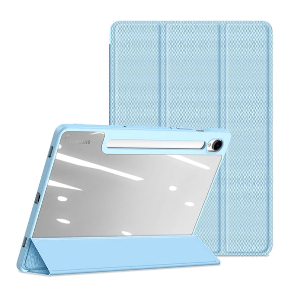 For Samsung Galaxy Tab S10 FE / S9 FE / S9 DUX DUCIS TOBY Series Antiskid Leather Tablet Case with Sleep / Wake-up Function(Blue)
