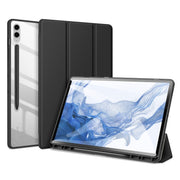 For Samsung Galaxy Tab S9 FE+ DUX DUCIS TOBY Series Antiskid Leather Tablet Case with Sleep / Wake-up Function(Black)
