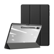 For Samsung Galaxy Tab S10+ DUX DUCIS TOBY Series Antiskid Leather Tablet Case with Sleep / Wake-up Function(Black)