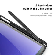For Samsung Galaxy Tab S10+ DUX DUCIS TOBY Series Antiskid Leather Tablet Case with Sleep / Wake-up Function(Black)