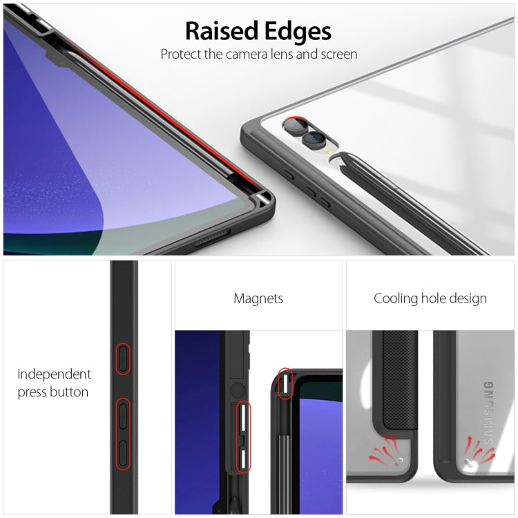 For Samsung Galaxy Tab S10 Ultra DUX DUCIS TOBY Series Antiskid Leather Tablet Case with Sleep / Wake-up Function(Black) - free shipping - PMC Jewellery - Order now!