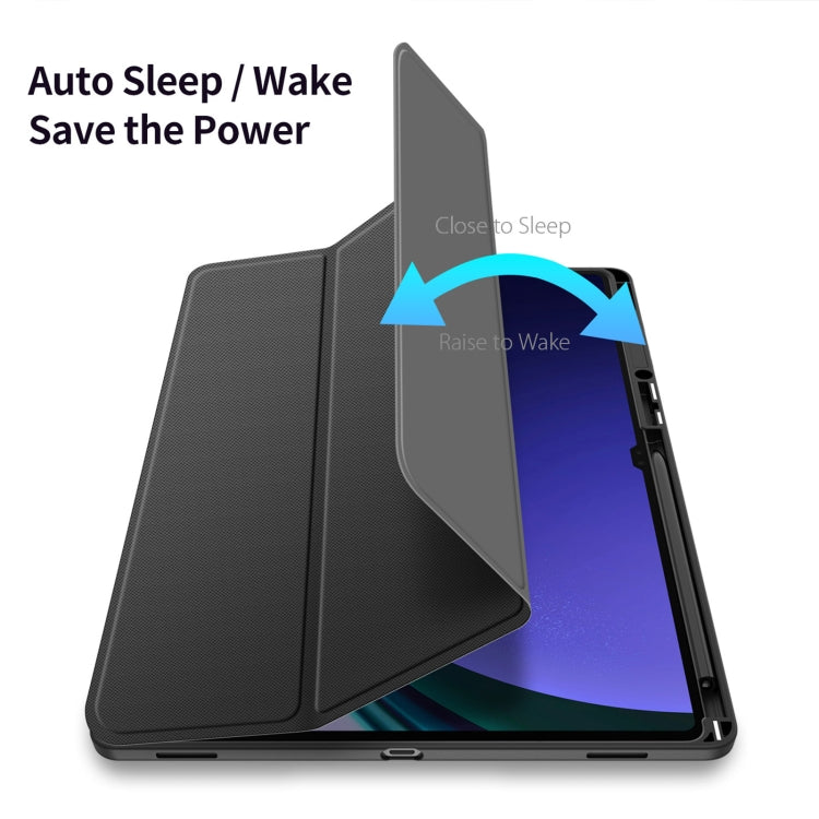 For Samsung Galaxy Tab S10 Ultra DUX DUCIS TOBY Series Antiskid Leather Tablet Case with Sleep / Wake-up Function(Black) - free shipping - PMC Jewellery - Order now!