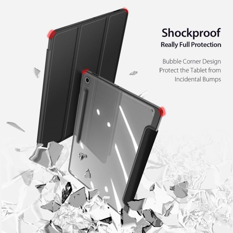 For Samsung Galaxy Tab S10 FE+ DUX DUCIS TOBY Series Antiskid Leather Tablet Case with Sleep / Wake-up Function(Black) - free shipping - PMc TechLife - Order now!