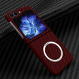 For Samsung Galaxy Z Flip5 Carbon Fiber Texture MagSafe Magnetic Phone Case(Red) - free shipping - PMC TechLife - Order now!