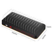 WLX-815P 180W 15 Ports USB Fast Charging Dock Smart Charger with Holder, UK Plug