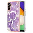 For Samsung Galaxy A54 5G Marble Pattern Dual-side IMD Magsafe TPU Phone Case(Purple 002) - Galaxy Phone Cases by PMC TechLife | Online Shopping South Africa | PMC TechLife