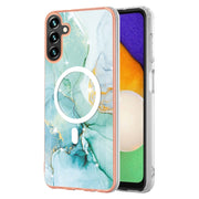For Samsung Galaxy A54 5G Marble Pattern Dual-side IMD Magsafe TPU Phone Case(Green 003)
