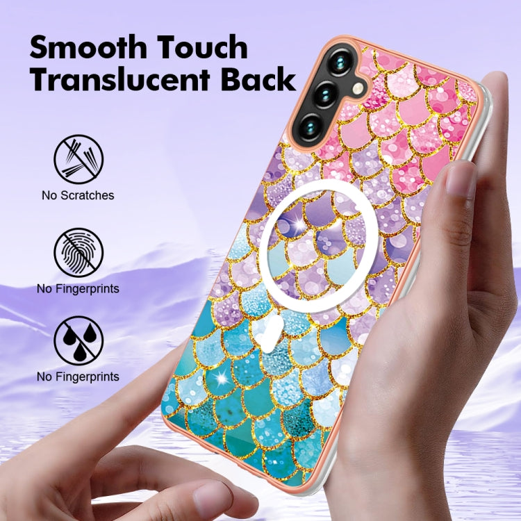 For Samsung Galaxy A54 5G Marble Pattern Dual-side IMD Magsafe TPU Phone Case(Colorful Scales) - Galaxy Phone Cases by PMC TechLife | Online Shopping South Africa | PMC TechLife