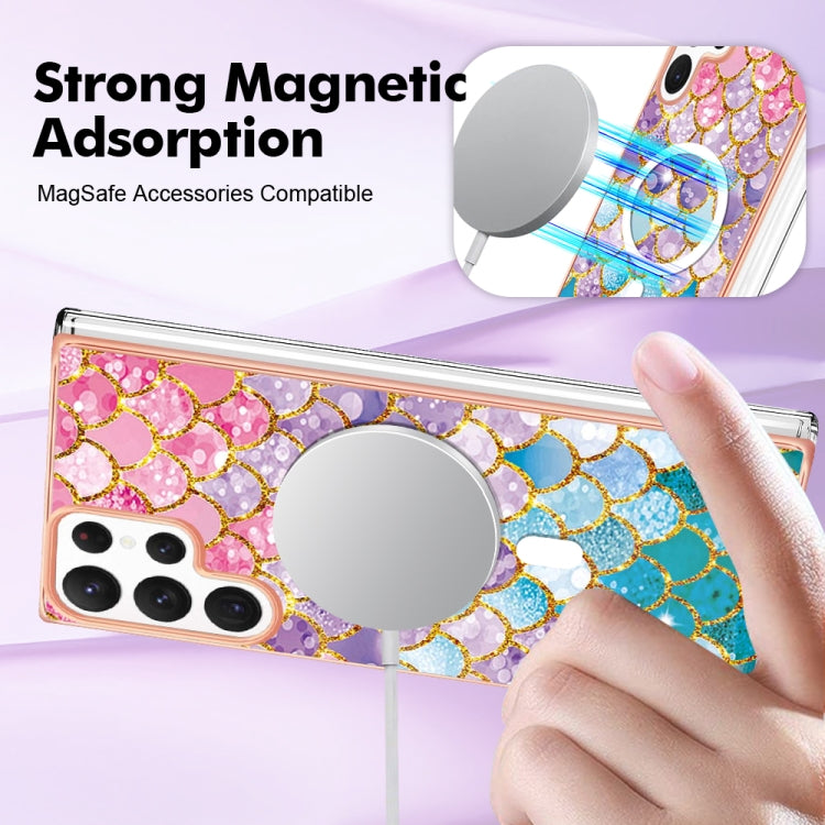 For Samsung Galaxy S22 Ultra 5G Marble Pattern Dual-side IMD Magsafe TPU Phone Case(Colorful Scales) - Galaxy S22 Ultra 5G Cases by PMC TechLife | Online Shopping South Africa | PMC TechLife