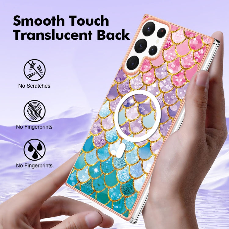 For Samsung Galaxy S22 Ultra 5G Marble Pattern Dual-side IMD Magsafe TPU Phone Case(Colorful Scales) - Galaxy S22 Ultra 5G Cases by PMC TechLife | Online Shopping South Africa | PMC TechLife