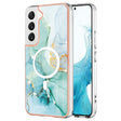 For Samsung Galaxy S23 5G Marble Pattern Dual-side IMD Magsafe TPU Phone Case(Green 003) - Galaxy S23 5G Cases by PMC TechLife | Online Shopping South Africa | PMC TechLife